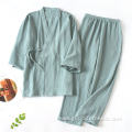 kimono couple 100% cotton double gauze sleepwear pajamas